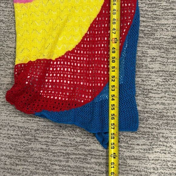 New STAUD Alpes Rainbow Crochet Maxi Dress Large Revolve - Picture 12 of 15